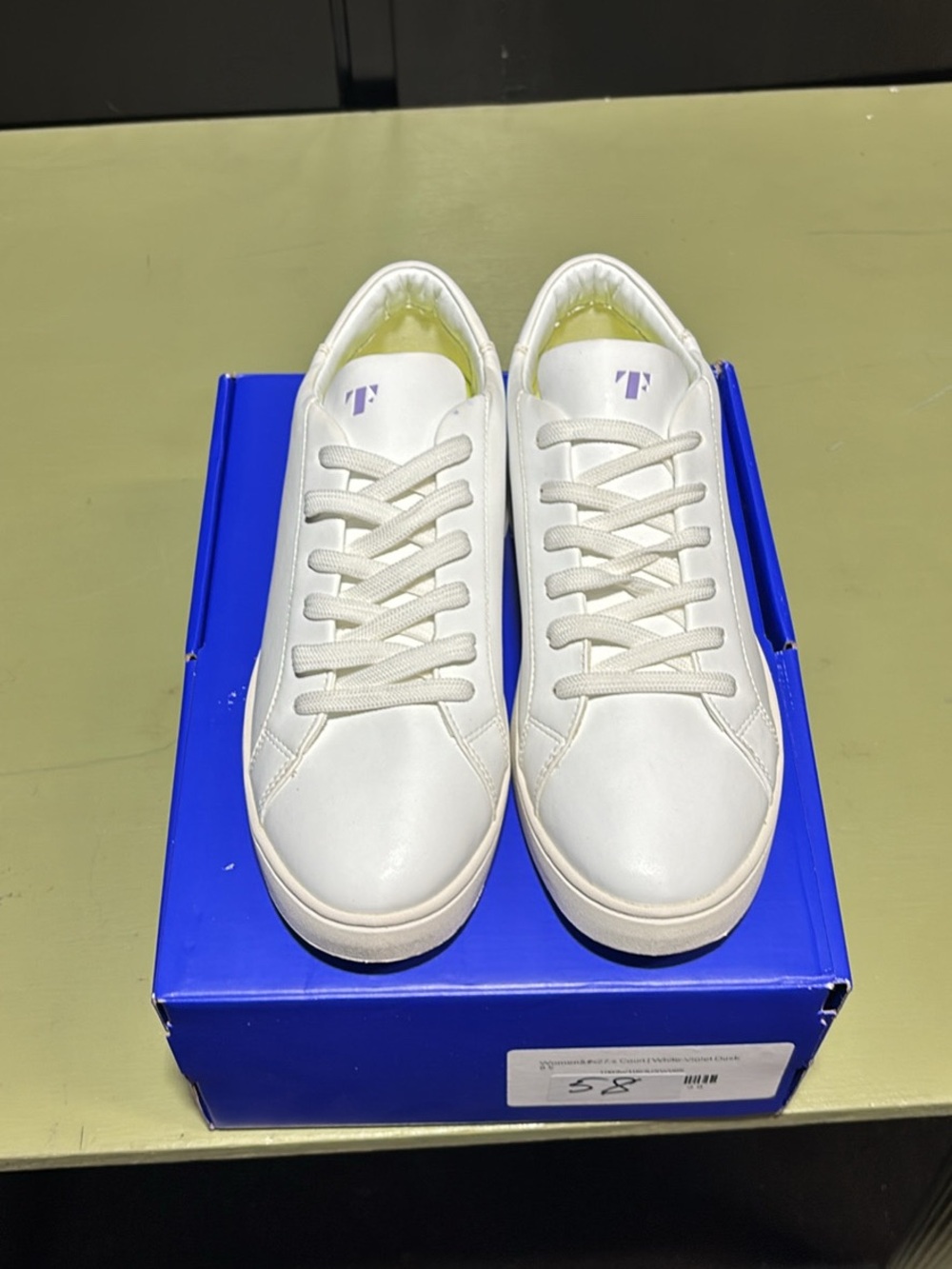 Thousand Fell Women’s Court Sneakers White Emerald Size 8